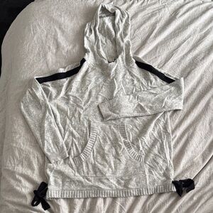 Gray Women's Hoodie with Black Accents